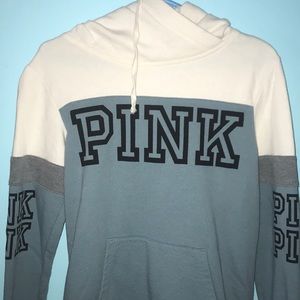Blue and White Victoria’s Secret PINK hoodie